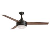 Maxim Trio 52" 3 Blade Indoor LED Ceiling Fan Black