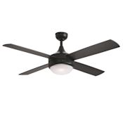 Maxim Quattro 52" 4 Blade LED Indoor Ceiling Fan with Remote Control Black
