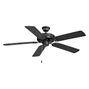 Maxim Basic-Max 52" 5 Blade Indoor / Outdoor Ceiling Fan - Wet Location Compatible Black