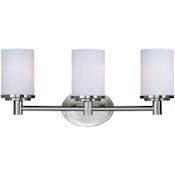 Maxim Cylinder 20" Wide Bath Light Satin Nickel / Satin White Glass