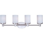 Maxim Cylinder 29" Wide Bath Light Satin Nickel / Satin White Glass