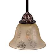 Maxim Symphony Single Light 7" Wide Pendant Oil Rubbed Bronze / Screen Amber Glass