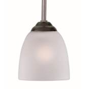 Maxim Stefan 5" Wide Single Light Mini Pendant Oil Rubbed Bronze / Frosted Glass