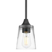 Maxim Hudson 5" Wide Mini Pendant Black / Clear