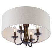 Maxim Bongo 4 Light 18" Wide Semi-Flush Drum Ceiling Fixture / Converts to Pendant Oil Rubbed Bronze