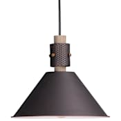 Maxim Tucson Single Light 11" Wide Pendant Oil Rubbed Bronze / Weathered Wood