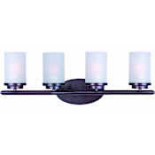 Maxim Corona 26" Wide Bath Light Oil Rubbed Bronze / Frosted Glass