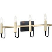Maxim Sullivan 4 Light 23" Wide Bathroom Vanity Light Black / Gold