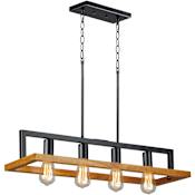 Maxim Black Forest 4 Light 30" Wide Linear Chandelier Black / Ashbury