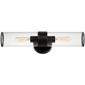 Maxim Crosby 2 Light 5" Wide Bathroom Vanity Light Black