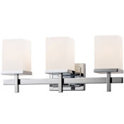 Maxim Tetra 22" Wide Bathroom Light with Square Frosted Glass Shades Polished Chrome