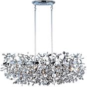 Maxim Comet 35" Wide 7 Light Crystal Linear Chandelier Polished Chrome