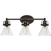 Maxim Seafarer 24" Seedy Glass Bathroom Light Oil Rubbed Bronze
