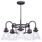 Maxim Seafarer 24" Wide 5 Light Chandelier Oil Rubbed Bronze