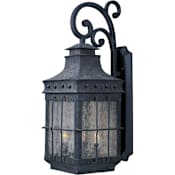 Maxim Nantucket 32" Tall 5 Light Wall Sconce Country Forge / Seedy Glass