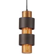 Maxim Caspian 6" Wide Mini Pendant Oil Rubbed Bronze / Antique Brass