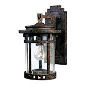 Maxim Santa Barbara 13" 1 Light Vivex Wall Sconce Sienna / Seedy Glass
