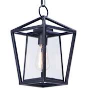 Maxim Artisan Single Light 8" Wide Outdoor Pendant Black
