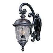 Maxim Carriage House 26" 3 Light Wall Sconce Oriental Bronze / Water Glass