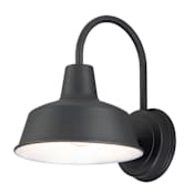 Maxim Pier M Single Light 10-3/4" Tall Outdoor Wall Sconce with Metal Warehouse Shade Black