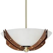 Maxim Merge 4 Light 22" Wide Pendant / Semi-Flush Ceiling Fixture with Glass Bowl Shade Bronze / Antique Pecan