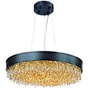 Maxim Mystic 24" Crystal LED Drum Chandelier Bronze / Scotch Crystal Glass