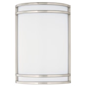 Maxim Linear 7" Wide ADA Compliant LED Wall Sconce with White Acrylic Shade Satin Nickel