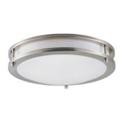 Maxim Linear LED 12" Wide Flush Mount Linear Ceiling Fixture Satin Nickel
