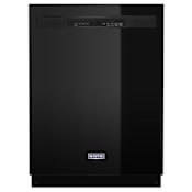 Maytag 24 Inch Wide 14 Place Setting Energy Star Certified Built-In Front Control Dishwasher with Dual Power Filtration Black
