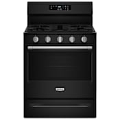 Maytag 30 Inch Wide 5 Cu. Ft. Free Standing Gas Range with Steam Clean Black