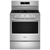 Maytag 30 Inch Wide 5 Cu. Ft. Free Standing Fingerprint Resistant Gas Range with No-Preheat Air-Fry and Air Baking Fingerprint Resistant Stainless Steel