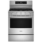 Maytag 30 Inch Wide 5 Cu. Ft. Free Standing Fingerprint Resistant Gas Range with Grill Mode Fingerprint Resistant Stainless Steel