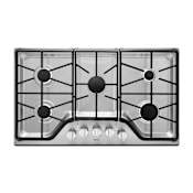 Maytag 36 Inch Wide Five Burner Gas Cooktop with 18,000 BTU Power Burner Stainless Steel