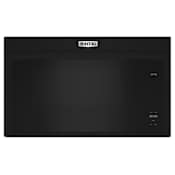 Maytag 30 Inch Wide 1.1 Cu. Ft. 1000 Watt Over the Range Flush Built-In Microwave with Turntable-Free Design Black