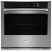 Maytag 27 Inch Wide 4.3 Cu. Ft. Electric Single Oven with Air Fry and Basket Fingerprint Resistant Stainless Steel