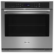 Maytag 30 Inch Wide 5 Cu. Ft. Electric Single Oven with Air Fry and Basket Fingerprint Resistant Stainless Steel