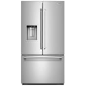 Maytag 36 Inch Wide 30 Cu. Ft. Energy Star Certified Fingerprint Resistant French Door Refrigerator with External Water and Ice Dispenser Fingerprint-Resistant Stainless Finish