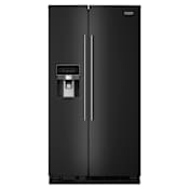 Maytag 36 Inch Wide 25 Cu. Ft. Side By Side Refrigerator with Advanced Defrost System and Gallon Door Bins Black