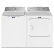 Maytag 28 Inch Wide 4.5 Cu. Ft. Washer and 29 Inch Wide 7 Cu. Ft. Gas Dryer Laundry Pair with Affresh Cycle White