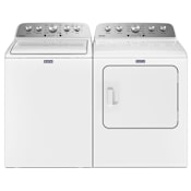 Maytag 28 Inch Wide 4.5 Cu. Ft. Washer and 29 Inch Wide 7 Cu. Ft. Electric Dryer Laundry Pair with Power™ Agitator White