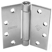 McKinney MPS60 Series MacPro 4-1/2" x 4-1/2" Heavy Duty Spring Square Corner Mortise Adjustable Door Hinge - Single Satin Chrome