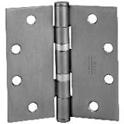 McKinney TA2714 Series 4-1/2" x 4" Standard Duty Plain Bearing Square Corner Mortise Left Handed Door Hinge with Removable Pin - Single Satin Chrome