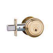 Medeco 5-Pin Double Cylinder Residential Maxum Deadbolt with Captive Function Bright Brass