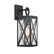 Meridian Single Light 14" Tall Outdoor Wall Sconce Black