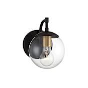 Meridian 8" Tall Outdoor Wall Sconce Oil Rubbed Bronze / Natural Brass