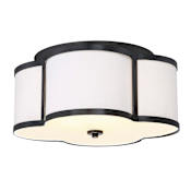 Meridian 3 Light 16" Wide Flush Mount Drum Ceiling Fixture Classic Bronze