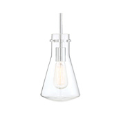 Meridian Single Light 6" Wide Mini Pendant Chrome