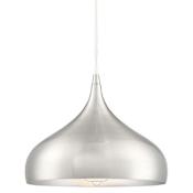 Meridian Single Light 12" Wide Plug-In Pendant Brushed Nickel