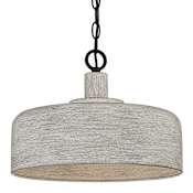 Meridian 14" Wide Pendant Weathered Gray / Black