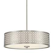 Meridian 3 Light 18" Wide Pendant Brushed Nickel